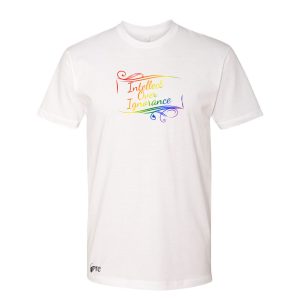 Adult “Intellect Over Ignorance” Tee White