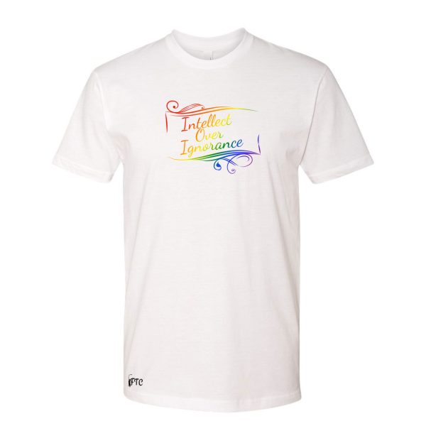 Adult “Intellect Over Ignorance” Tee White