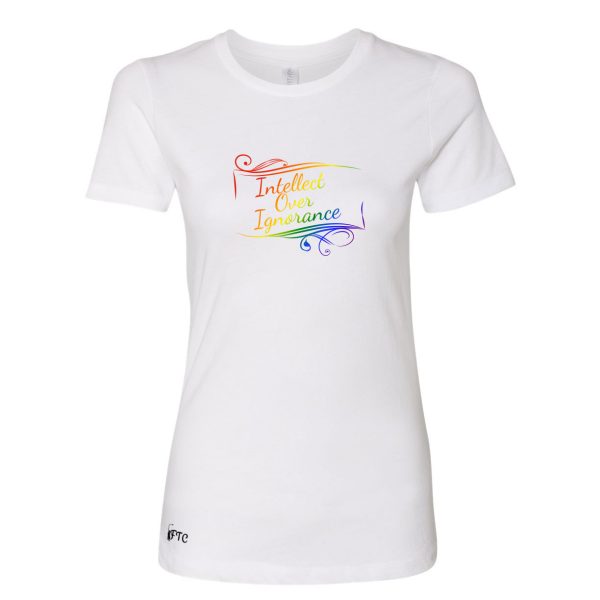 Ladies “Intellect Over Ignorance” Tee White